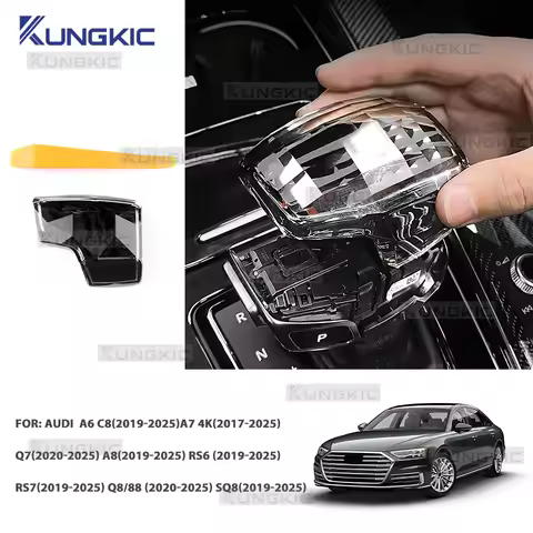 LHD Car Crystal Gear Shift Knob Replacement Cover For Audi A6/RS6/RS7/C8/A8/SQ8(2019-2025) A7 4K(201
