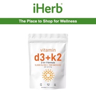 Vitamin D3 5,000 IU + K2 MK-7 100 mcg, 180 Softgels | 2-in-1 Bone, Immune & Heart Support | Easy to 