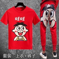 years old social spirit guy Wang Zai milk short sleeve Kwai Wang Wang shirt male初中生12-13-14-15-16岁社会