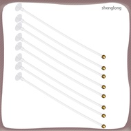 8 Pcs Flagpole Car Banner Poles Decorations for Vehicle Rack Decorate 32x3cm White Pp