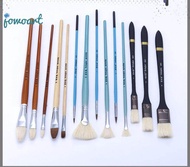 Jowoart 14pcs/Set,High Quality art supplies oil painting brush gouache watercolor brush pen fan shape brush pen painting brush set