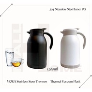 MOKA 1.2L Thermal Vacuum Flask | Portable Thermos Flask (304 Stainless Stee)