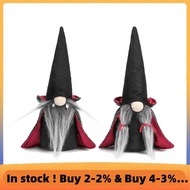 2PCS Halloween Gnome Plush Faceless Doll Handmade Swedish Gnome Decoration Tomte Doll Halloween Deco
