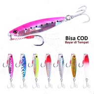 GT Metal Jig Fish Bait 7.8cm/ 40gr Fishing Bait Treble Hook Fishing Lure Color 6 and 7 Glow in the D