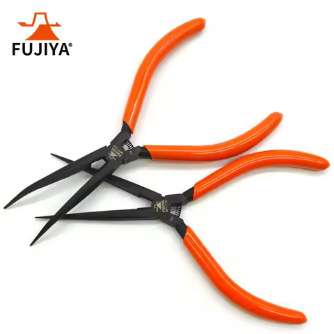 FUJIYA MP7-150 Minitech Tweezer Long Nose Pliers MP8-150 Toothless Bent Nose Pliers Electrician DIY 