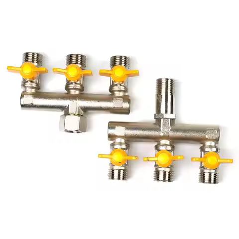 DN15 E Shape Natural Gas Valve Hot Water Ball Rotatable Interface Combinations Home Garden