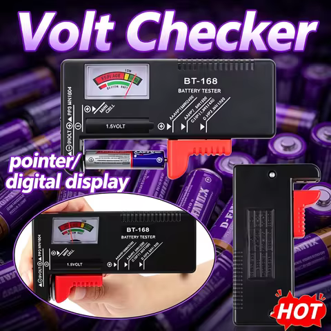 High Accuracy Digital Volt Checker for Household Batteries Voltage Test AA AAA C D 9V Battery Capaci