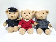 限量現貨 正品收藏 國泰航空 Cathay pacific 機師 空姐 空少 小熊公仔 一套3隻 Pilot Female Male Cabin Crew Bear Set