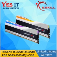G.SKILL TRIDENT Z5 32GB (2x16GB) RGB DDR5 6000MT/s CL36 SILVER RAM (F5-6000J3636F16GX2-TZ5RS)