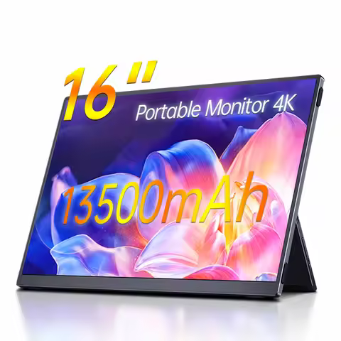 16" 4K Portable Monitor 3840X2400P 13500mAh Battery 400nits Freely Adjust Display Extender for Lapto