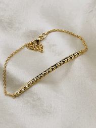 Thin Bar Bracelet 18K Gold Plated Sterling Silver Bracelet B0010 | สร้อยข้อมือเงินแท้ ทองแท้