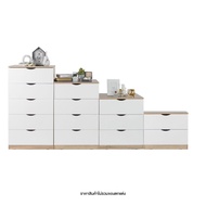 Koncept Furniture ชุดตู้ลิ้นชักเก็บของ Pody 240 ซม. สีไม้อ่อน