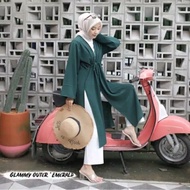 BAJU WANITA 2021 MODEL PESTA 55 - 2GWHE - GLAMMY OUTER FREE ONGKIR