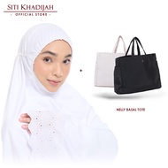 [Teacher's Day] Siti Khadijah Telekung Signature Lunara in White + Nelly Basal Tote Bag