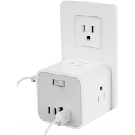 Outlet Extender USB C Wall Charger, Bototek Multi Plug Outlet Splitter 4AC Outlets with 4 USB Port, 