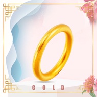 [Lucky K Gold]  24K Gold Rings for Couple Au999 Frosted Closed Ring