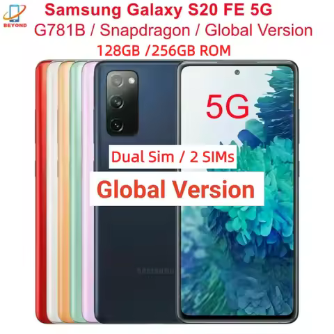 Samsung Galaxy S20 FE S20FE 5G G781B G781B/DS Global Version Dual Sim 6.5" ROM 128/256GB Snapdragon 