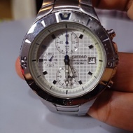 JAM TANGAN SEIKO CHRONOGRAPH 100M ORIGINAL BEKAS MESIN JAPAN MOVEMENT 