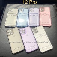 For Apple iPhone Clear Case 12 12 Pro Max Mini ProMax With Lomo EzLink Card Slot Staff Door Entry Work Employment Pass