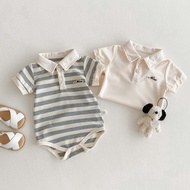 [Uzfkids Baby & Kids] Primary School POLO Collar Baby Onesie/Baby Short-Sleeved Onesie/Baby Boy Jump