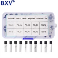 100PCS TO-92 Linear Voltage Regulator Assortment Kit - 10 Values (78L05, 78L12, 79L05 etc.) Fixed Ou