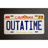 1/1 BACK TO THE FUTURE BACK TO THE FUTURE California License Plate OUT A TIME Film and Television Pr