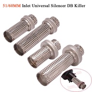 51/60mm Inlet Universal DB Killer Silencer Motorcycle Exhaust Muffler Pipe DB Killer Silencer