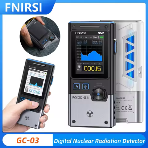 FNIRSI GC-03 Digital Nuclear Radiation Detector With 1500mAh Battery 3in1 HD Color Screen Alarm Nucl