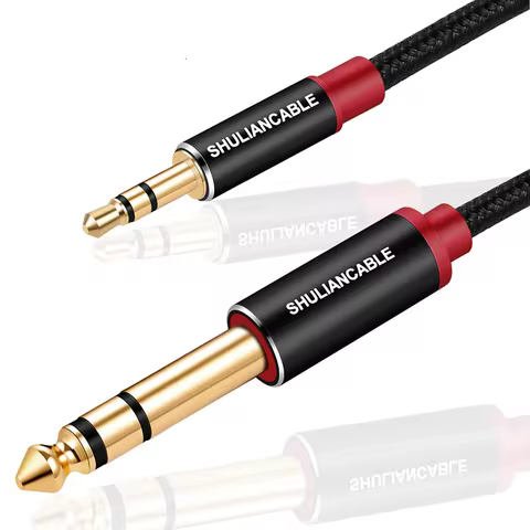 Lungfish3.5 mm to 6.35 mm stereo audio cable,6.35 mm 1/4 inch male to 3.5 mm 1/8 inch male, suitable