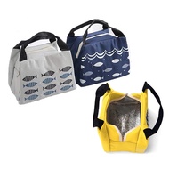 Aluminum Foil Insulated Bag Lunch Bag Cute Small Fish With Rice Tote Bag Waterproof Lunch Box Package Bekal Anak Suami