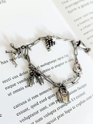 vintage jewelry 趣味保齡球意象手鍊