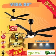 REGAIR INOVO Vida 56" Ceiling Fan Kipas Siling Ceiling Fan 56 Inch 5 Blades With Remote Control 8SPEEDS