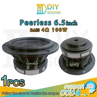 DIYSOUND Peerless 6.5 inch 4Ω 100W BASS Car Speaker Subwoofer Car Stereo Subwoofer Speaker 6.5 inch 