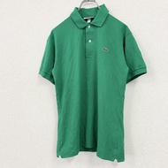 LACOSTE短袖 polo 衫，刺繡標誌，綠色，S 碼，古著。