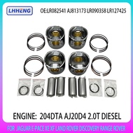 4x Piston & Ring Set Fit For JAGUAR E-PACE XE XF LAND ROVER DISCOVERY RANGE ROVER L663 L550 L551 X76