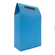 Foldable Paper Shopping Handle Pastel Gift Bag Blue Large