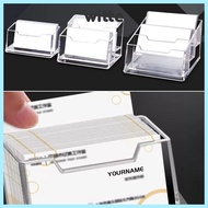 WITTE 1Pcs Bussiness Card Holder, Acrylic Plastic 1/2/3 Grids Business Card Box, Display Stand  Tran