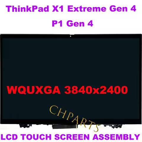 16" For Lenovo Thinkpad X1 Extreme Gen 4 20Y5 20Y6 Gen 5 21DE 21DF P1 Gen 4 WQUXGA 3840x2400 IPS LCD