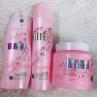 CHERRY BLOSSOM SHAMPOO SET 3 IN 1 - SHAMPOO, CONDITIONER, HAIR TREATMENT