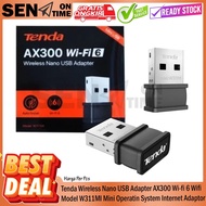 Tenda Wireless Nano USB Adapter Mini Wifi Adaptor Wireless AX300 Wi-fi 6 Model W311MI Internet Opera
