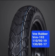 ยางนอกมอเตอร์ไซค์ 110/80-19 ปี22 , 130/80-17 ปี19 Vee rubber vrm-193 ยางใหม่ ผลิตไทย