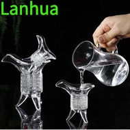 LANHUA Chinese Emperor Cup, Chinese Wine Retro Crystal Glass Cup, Tripod Base Ancient Whiskey Shot G