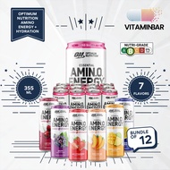 [Bundle of 4/12] Optimum Nutrition Amino Energy + Hydration Sparkling Drink 12oz (355ml)
