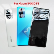 Poco F3 Original Back Glass Cover For Xiaomi Poco F3 Battery Cover Rear Door Housing Case With Camera lens+Adhesive