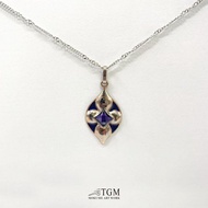 幾何項鍊 定情/愛情/送禮/木目金/貓/施華洛世奇水晶