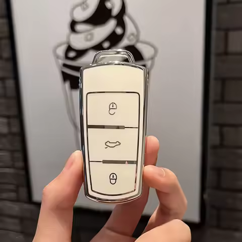 Fashion TPU Car Key Case Cover Protector Auto Accessories for Volkswagen VW CC Passat B6 B7 Passat 3