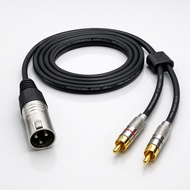 XLR male to rca cable XLR male to dual rca/
