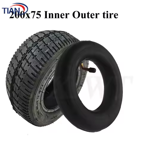 High Quality 8 inch Pneumatic Tyre 200x75 Outer Tyre Inner Tube 200*75 Tyre for Electric Scooter Go
