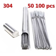 304 Stainless Steel 50 100Pcs Barbeque BBQ Needle Stick Barrel Roast Kebab Meat Skewers Outdoor