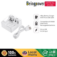 【Ready stock】EBL Battery Charger Micro-USB with AAAA (4pcs) Ni-MH Rechargeable Batteries